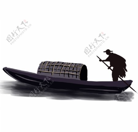 船素材中式素材划船