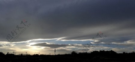 天空夕阳乌云风景图片