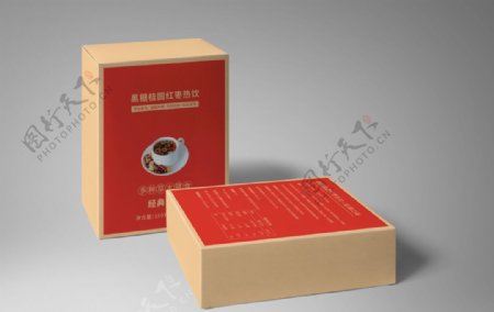 桂圆红枣热饮包装设计图片