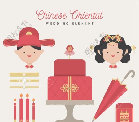 中式婚礼元素图片