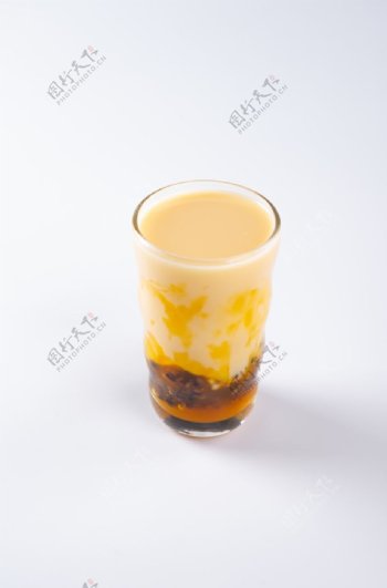 红豆芒果奶茶图片