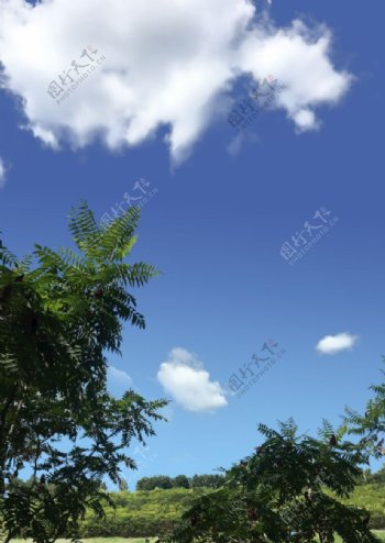 蓝天白云风景分层图片