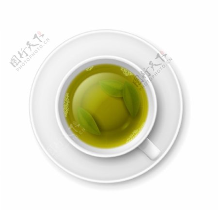 绿叶茶汤图片