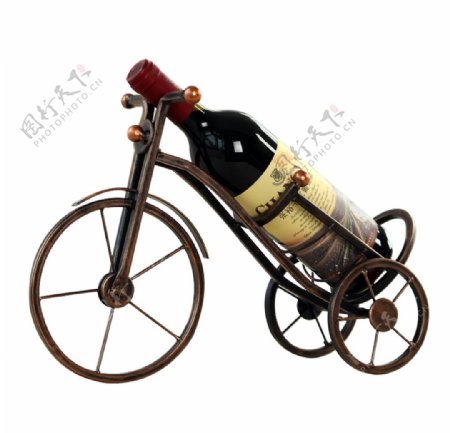 单车红酒图片