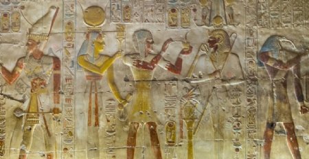 古代埃及绘画浮雕背景图片