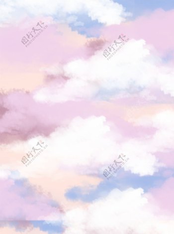可爱梦幻云朵背景图片