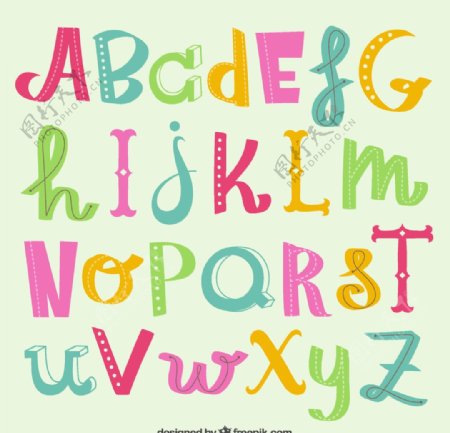 彩色字母设计图片
