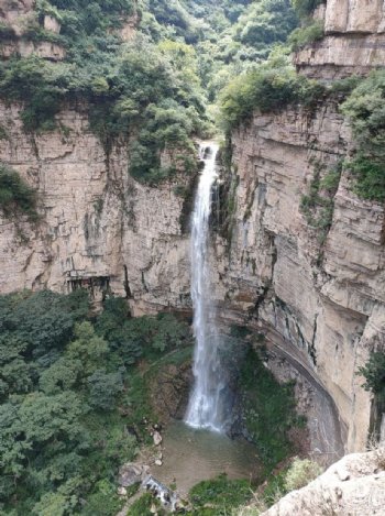 林州天平山瀑布图片