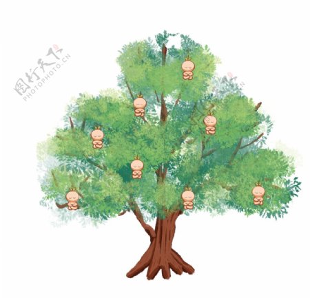 卡通手绘果树元素图片