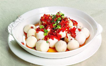 家常菜剁椒蒸芋儿图片