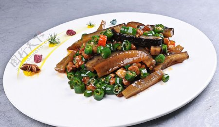 豫菜青椒肉碎焗海参图片