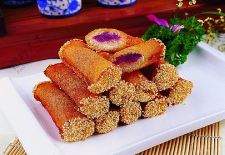 豫菜紫薯土司卷图片
