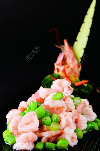 特色菜翡翠虾仁图片