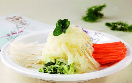 浙菜芥末绿豆粉图片