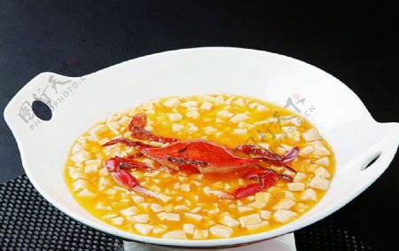 浙菜蟹黄豆腐图片