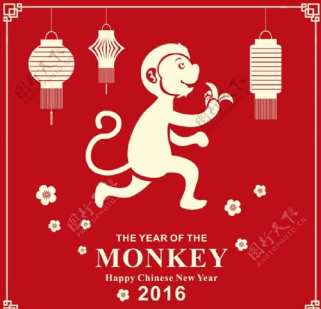 猴年新年图片