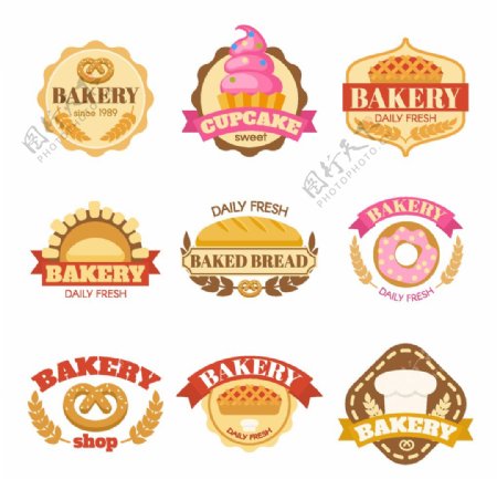 食物蛋糕甜品标签图片
