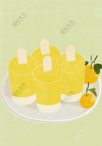 橘子味甜品图片