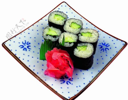 黄瓜卷寿司图片