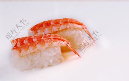 握寿司虾肉丝图片