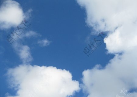晴空的白云图片