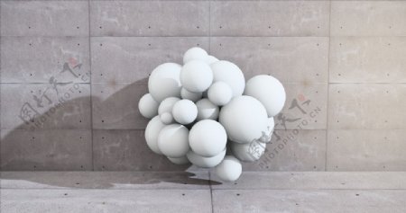 C4D模型水泥球图片