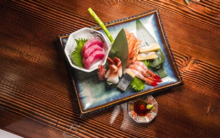 美食日本料理文化上级刺身拼盘图片