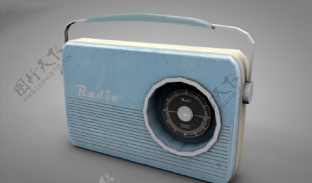 C4D模型收音机图片